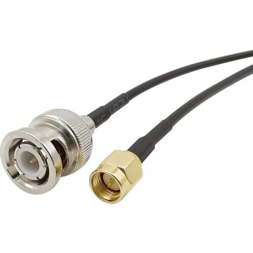 RG174 Cable BNC Male Plug to SMA Male Plug RG-174 Cable RF Pigtail Antenna Adapter Coaxial Wire 10CM 15CM 20CM 30CM 50CM 1M