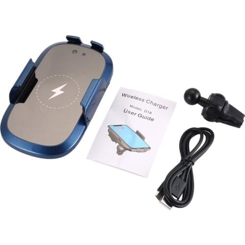 Universal D18 Automatic Infrared Sensor Car Mount Air Vent Phone Stand Holder Fast Wireless Charger