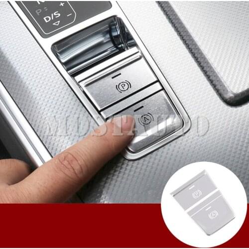 For Audi A6 S6 Inner Console Electronic Handbrake AUTO H Button Cover 2019-2020 2pcs Car Accessories Interior Car Decor Car Trim