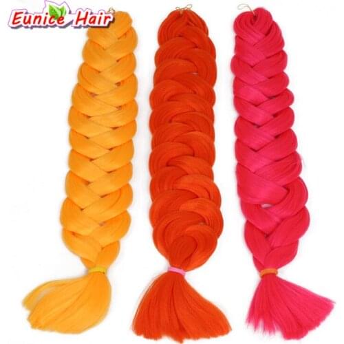 82inch 165g Synthetic Jumbo Braids Crochet Hair Bulk Braiding Hair Extensions Pink Blue White Heat Resistant