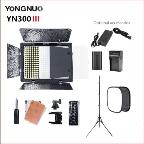 Yongnuo YN300III 3200K-5500K Handheld LED Video Light Studio Fill-in Lamp For Makeup TikTok Live Broadcast Camera Photo Lighting