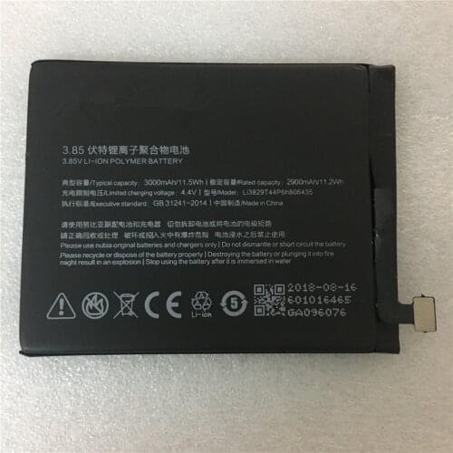 For ZTE Nubia M2 Lite M2Lite NX573J / M2 PLAY NX907J Z11 NX531J Li3829T44P6h806435 3000mAh Replacement Battery