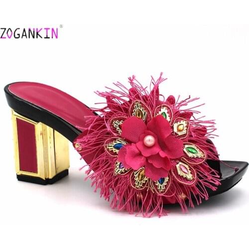 2020 Elegant Style New Arrivals Slipper African Ladies Shoes for Party in Special Color High Quality Nigerian Women Shoes