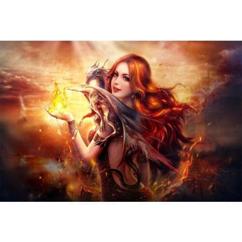 5D DIY square/round Diamond Painting Beauty and dragon Cross Stitch Diamond Embroidery Pattern Rhinestone home decor J0817