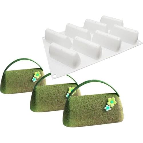 8 even French mousse mould shoulder bag chocolate ice cream pudding silicone mould baking cake mould