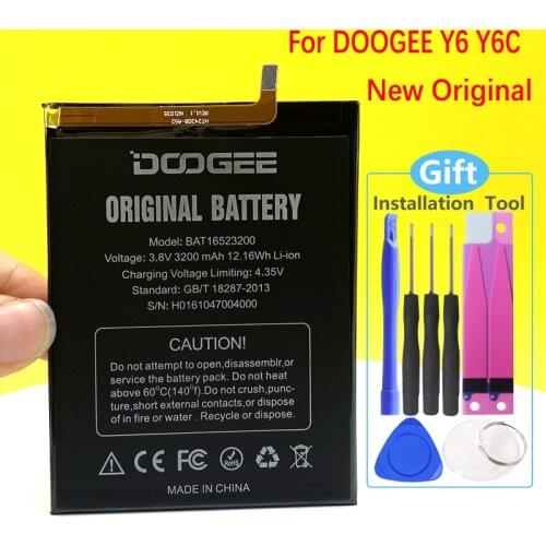 New Original 3200mAh BAT16523200 Battery For Doogee Y6 Y 6 Y6C MTK6750 Mobile Phone In Stock With Tracking Number