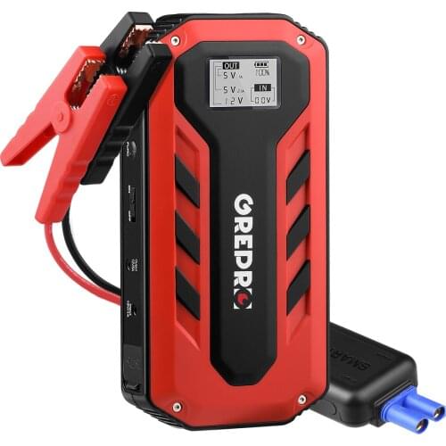 Car Jump Starter 1000A Car Buster 12V Vehicle Emergency Battery Auto Booster Battery Car Starter Power Bank Powerful LED Light