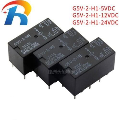 Free Shipping 10PCS new original Omron Relay G5V-2-H1 G5V-2-H1-5VDC G5V-2-H1-12VDC G5V-2-H1-24VDC DC5V/12V/24V 8PIN 1A