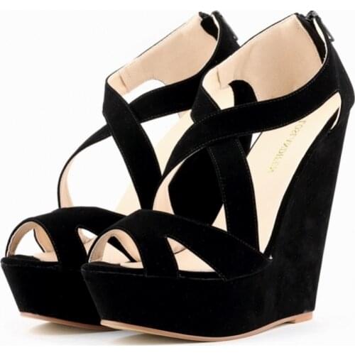 2020 New Arrival Sexy Summer Sandal For Women Casual Nubuck Flock Leather High Heels GirlS Sandal Big Size Shoes NLK-C0101