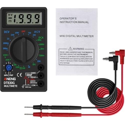 Digital Multimeter Voltmeter Ammeter Ohmmeter DC10V~1000V AC 750V Current Tester