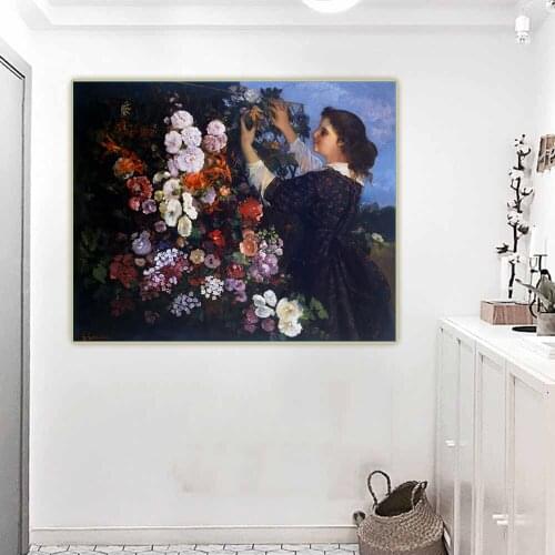 Citon Gustave Courbet《Trellis》Canvas Art Oil Painting Artwork Poster Picture Backdrop Wall Decor Home Living room Decoration