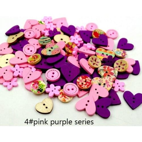 Arts Crafts Wooden Buttons mixed size color 2 holes for handmade Gift Box Scrapbooking Party Decoration DIY Sewing draw Wh