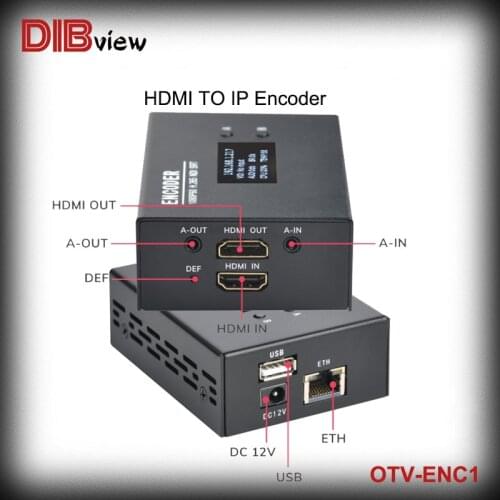 Dibview OTV-ENC1 NDI|HX H.265 HDMI-Compatible Video SRT HLS RTMP ENCODER Decoder with USB Video Recording