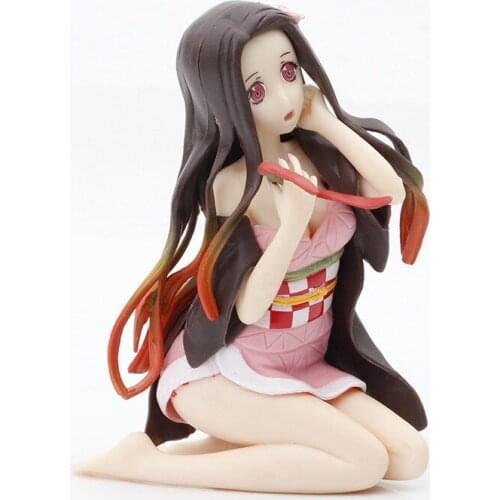 10CM Demon Slayers Blade Seated Sexy Beanie Figure Figure Figurine Kazomon Ni Bean Halloween Gift