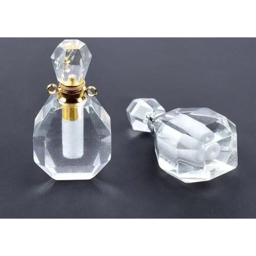 Quartz crystals perfume bottle polished natural stones and minerals gemstones reiki healing Fashion Jewelry fine gifts