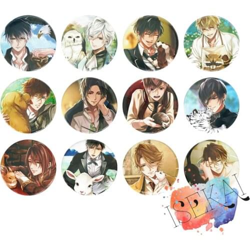 Ikemen Vampire Game with Animal Metal Badge Brooch Pins