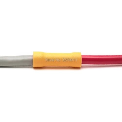 10PCS BV 5.5 Insulating Wire Connector Butt Connector Crimp Electrical Wire Splice naked Terminal Yellow 12-10 AWG
