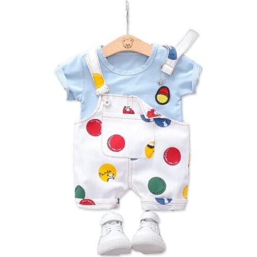 Summer Toddler Infant Clothing Sets Baby Girls Boys Clothes T Shirt Strap Shorts 2pcs/Sets Kids Children Casual Fashion Costume