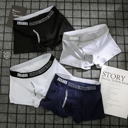 Mens Underwear Men Cotton Underpants Male Pure Boxer Men Panties Shorts Underwear Boxer Shorts Cotton Solid Men Underwear