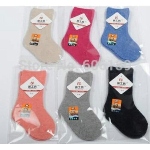 3-5 years old boys girls woolen socks baby kids warm socks children winter keep warm sock 10pairs/lot free shipping