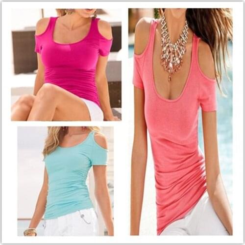 Plus Size Summer T T-Shirts Sexy Women Tops Tee Shirt Femme Off Shoulder T Shirt Women Tee Tops Plus Size