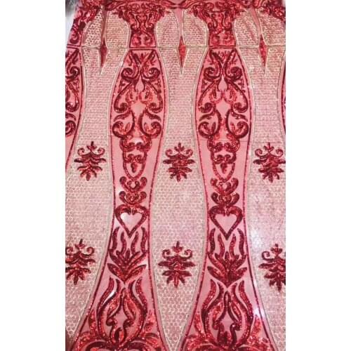 Wholesale YG-634 French net lace fabric with sequins Special african tulle lace fabric