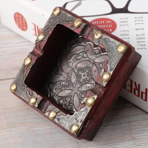 Cigarette Ashtray Creative Wooden Fashion Ash Holder Storage Box Ashtray for Restaurant Office