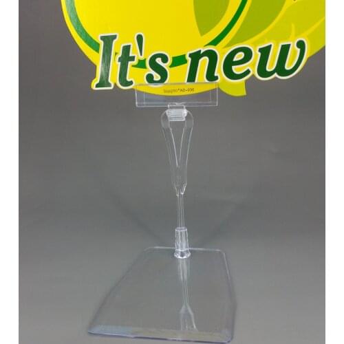 POP Plastic Clear Clip Sign Card Price Tag Holder Display Stand Detachable In Retail Supermarket Store 10sets High Quality