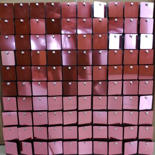 60pcs 30*30cm Background Boards with PET Square Pink Sequins For Wedding Backdrops Stage Decorative Panels Sequins Wall