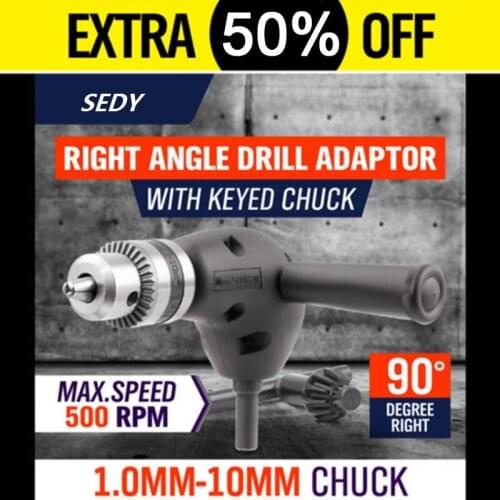 SEDY 90 Degree Angle Extension Right Driver Drilling Shank Screwdriver Magnetic 3/8 Inch Hex Drill Bit Socket Holder Adaptor