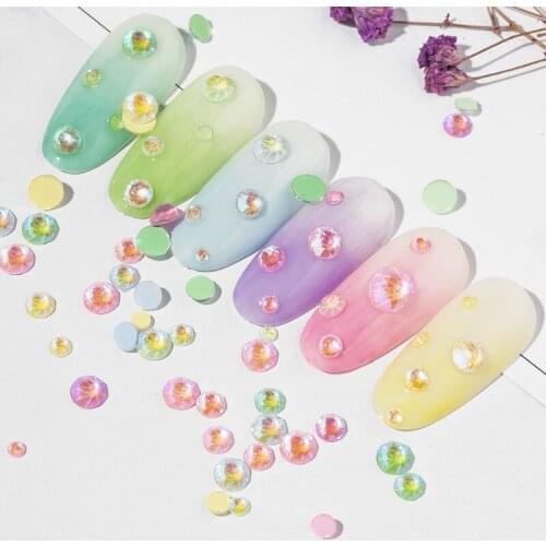 1bag Nail Flat-Back Crystal Rhinestone Luminous Crystal SS6-SS20 Strass Stone Nails Accessories Decor Glow-In-The-Dark Crystals