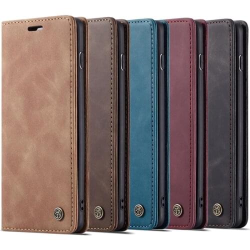 Vintage PU Leather Magnetic Phone Flip Case for Samsung Galaxy S9 Plus S8 Plus S7 Edge A51 A71 A81 A91 M51 A12 A32 A52 A72 Cover