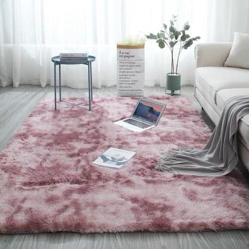 Shaggy Round Carpet For Living Room Modern Coffee Table Gradient Colorful Kids Bedroom Rugs Fur Fashion Computer Chair Area Mats