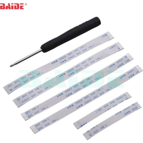 6cs for PS4 Controller 10pin 12pin 14 pin Charging Board PS4 Flex Cable 10pin Touch Pad Flex Ribbon Cable With Screwdriver