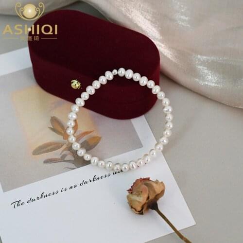 ASHIQI Real Natural freshwater pearl bracelet 2021 New fashion Jewelry for women Gift
