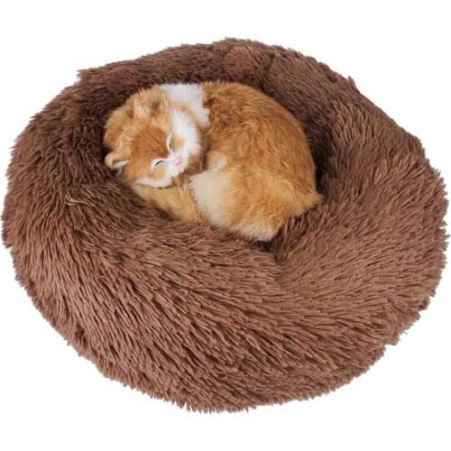 1Pc Super Soft Dog Bed Washable long plush Dog Kennel Deep Sleep Cat House Velvet Mats Sofa For Dog Chihuahua Cat Basket Pet Bed