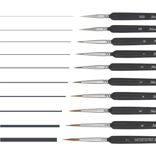10pcs/set Of Hook Line Pen Gouache Watercolor Brush Painting Hand-painted Wolf Mint Hook Line Pen Coloring Pen Set