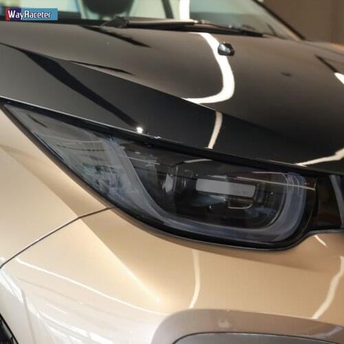 2 Pcs Car Headlight Protective Film Protection Restoration Transparent Black TPU Sticker For BMW i3 2013-2020 Accessories