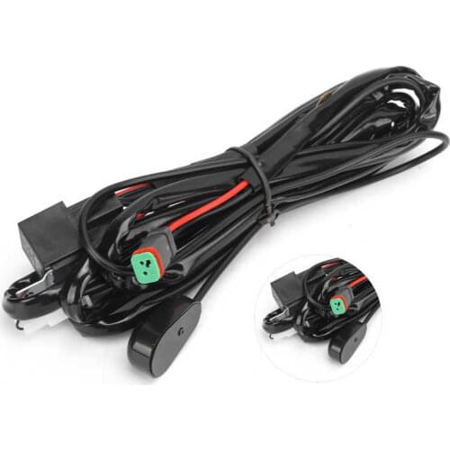 Car wires Car Styling Parts 2M Switch Wiring Harness 40A 12V LED 1V1 with DT Interface Waterproof for Vehicle Spotlight tuning
