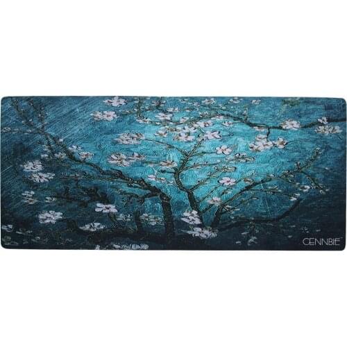 Cennbie Blossoming Almond Tree Rectangle Large Gaming Mouse Pad Extended Oblong Gaming Mousepad Mouse Mat in 895mm395mm1.8mm (Ed