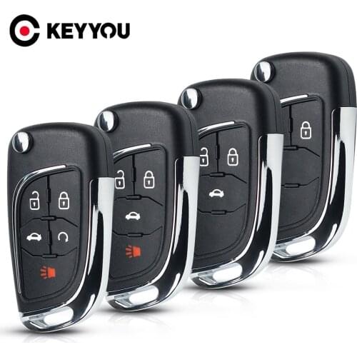 KEYYOU 2/3/4/5 Buttons Flip Remote Key shell Case For Chevrolet Cruze 2014 2011 2012 2010 Impala Camaro Aveo Epica Lova Car Key