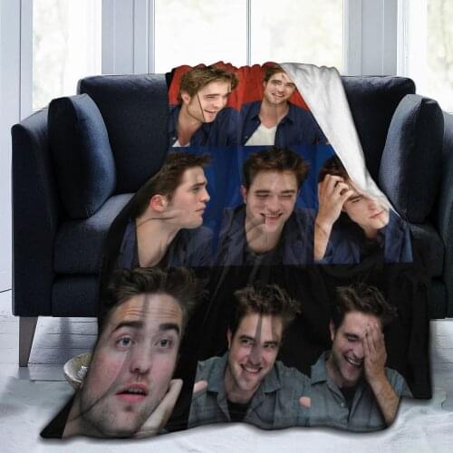Robert Pattinson stitched sofa bedroom decorative warm blanket 3D printed blanket throw bedsheet childrens gift