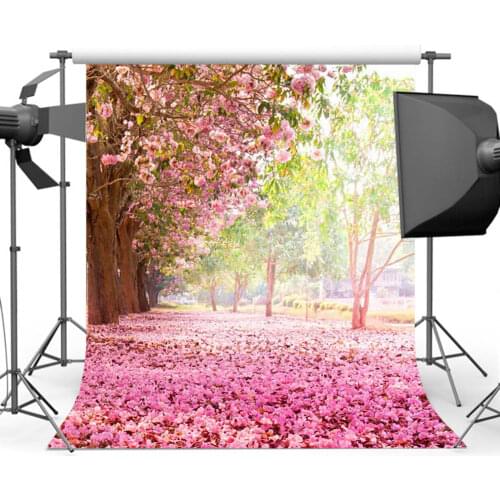Mehofoto Flowers Path Background for Photography Spring Scenic Photo Backdrop for Booth Studio S-628