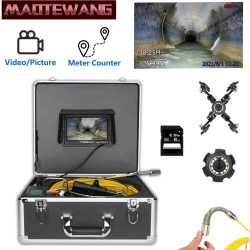 30M 50M Cable with Meter Counter Sewer Pipe Inspection Cameraa,Drain Sewer Pipeline Industrial Endoscope DVR Video Recording