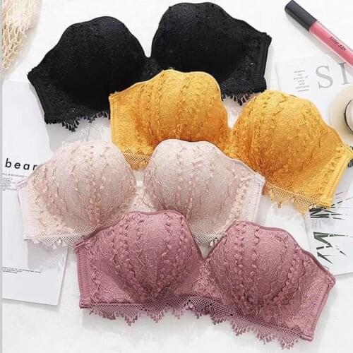 Woman Underwear Set Push Up Bra And Panty Sexy Embroidery Women Bras And Underwear Sets Deep V Seamless Brassiere Bra Brief Sets