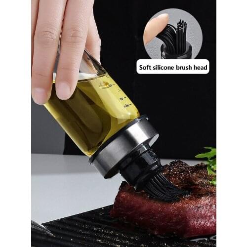 Cooking Seasoning Bottle Dispenser Sauce Bottle Glass Storage Bottles for Oil and Vinegar Creative Kitchen Tools Accessories