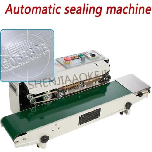 Continuous film sealing machine 80W plastic bag package machine band sealer horizontal heating sealing machine FR-770