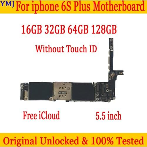 Full Chips Tested for iphone 6S Plus 5.5inch Motherboard,100% Original unlocked for iphone 6S Plus Logic board Wiht/No Touch ID