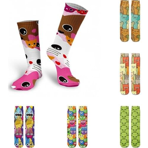 Kawaii Cartoon Animal Cotton Socks Women Unisex Fashion Compressed Colorful Cute Harajuku Socks Casual High Ankle Socks Female