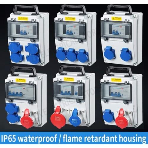 Socket Box Multipurpose Group Combine Outdoors Distribution Box 16 32a Defence Rain Bring Socket 220v Construction Site